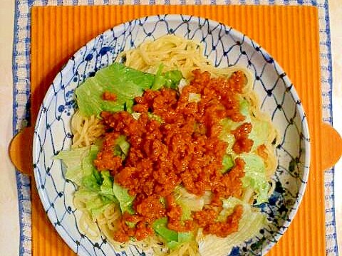 肉味噌のせ冷麺♪